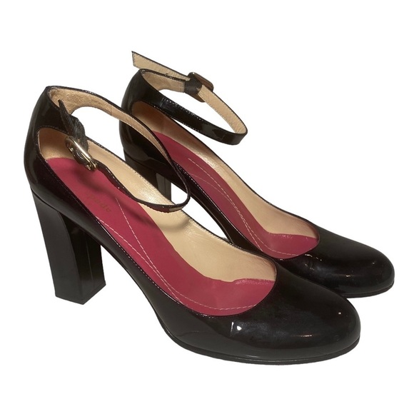 Kate Spade New York Patent Leather Pumps with Ankle Strap. - Picture 1 of 8